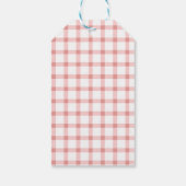 ピンクとレッドのいちごのファーストバースデー ギフトタグ (裏面)