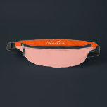 ピンクとレッドのカラーブロック  名前入りパーソナライズ ファニーパック<br><div class="desc">最高のブライズメイドギフト！ ピンクとレッドのカラーブロックのショルダーバッグ（お尻ポーチ）で、オプションでバチェロレッテパーティーコレクションに合わせて名前や文字を入れることができます！</div>