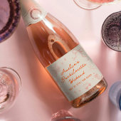 ピンクとレッドのスケッチ ブライズメイド ウィークエンド スパークリングワインラベル