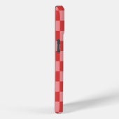 ピンクとレッドのチェック柄 遊び心のあるバレンタインギフト Case-Mate iPhoneケース (裏面 / 右)