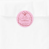 ピンクとレッドのチェリーバチェロレッテウィークエンド ラウンドシール