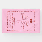 ピンクとレッドのチェリーバチュレリーパーティーウィークエンド 横断幕 (横)