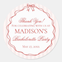 ピンクとレッドの下着 バチェロレッテパーティーの景品 ラウンドシール