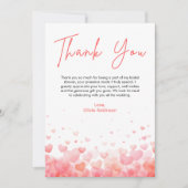 ピンクとレッドの愛が溢れる ブライダルシャワー サンキューカード (正面)