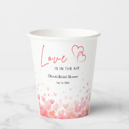 ピンクとレッドの愛が溢れる ブライダルシャワー 紙コップ