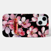 ピンクとレッドの桜のiPhone/iPadケース Case-Mate iPhoneケース (裏面 (横))