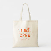 ピンクとレッドのI Do Crew スケッチ バチェロレッテパーティー トートバッグ (裏面)