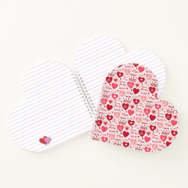 ピンクとレッドのXOXO & Always Be Mine ノートブック