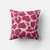 ピンクとレッドヒョウのプリント クッション (裏面)