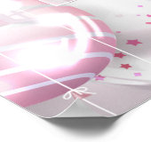 ピンクとローズゴールドの風船 結婚前お披露目歓迎 ポスター (角)