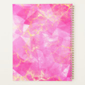 ピンクとローズマーブルジェムストーンクリスタルデザイン プランナー手帳 (裏面)