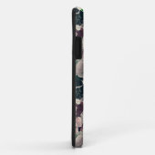 ピンクとワインレッドの水彩花 Case-Mate iPhoneケース (裏面/右)