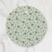 ピンクと可愛くてカーブのある聖パトリックの日ありがとう フェイバータグ (裏面)