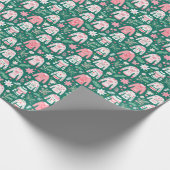 ピンクと名門私立校風のグリーンの醜いクリスマスセーター ラッピングペーパー (角)