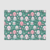 ピンクと名門私立校風のグリーンの醜いクリスマスセーター 薄葉紙 (正面)