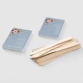 ピンクと埃っぽいブルー結婚式 プログラムハンドファン ハンドファン (組立なし)