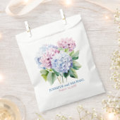 ピンクと埃っぽい青いアジサイ結婚ズ フェイバーバッグ (クリップ留めされた状態)