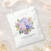 ピンクと埃っぽい青いアジサイ結婚ズ フェイバーバッグ (クリップ留めされた状態)