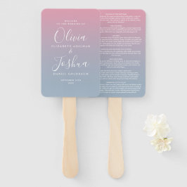 ピンクと埃の多い青グラデーションいユダヤ結婚人 ハンドファン