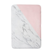 ピンクと大理石 バスマット (正面縦)