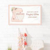 ピンクと愛ベーカリーペストリーシェフバナー 横断幕 (インサイチュ)