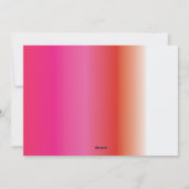 ピンクと明るい非クリスマス伝統的カード シーズンカード (裏面)