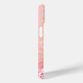 ピンクと桃のらせん状、花と花飾り Case-Mate iPhoneケース (裏面 / 右)