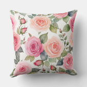 ピンクと桃のバラ クッション (裏面)