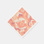 ピンクと桃のフローラ スタンダードカクテルナプキン (角)