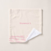 ピンクと桃のレトロ野生のキノコの森のタオル バスタオルセット (ウォッシュタオル)