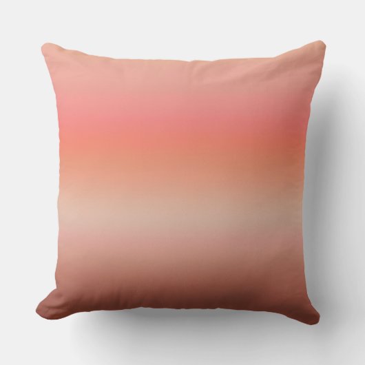 ピンクと桃の柔らかいグラデーション クッション (正面)