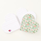 ピンクと桃の水彩フローラ ノートブック (内部)