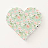 ピンクと桃の水彩フローラ ノートブック (裏面)