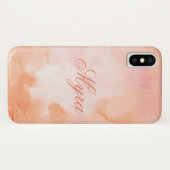 ピンクと桃の水色デザイン電話/iPadケース Case-Mate iPhoneケース (裏面(横))