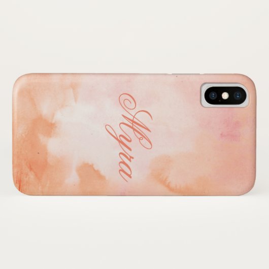 ピンクと桃の水色デザイン電話/iPadケース Case-Mate iPhoneケース (裏面(横))