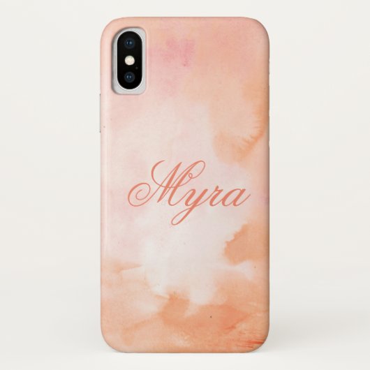 ピンクと桃の水色デザイン電話/iPadケース Case-Mate iPhoneケース (裏面)