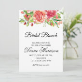 ピンクと桃の水色フローラシャワー 招待状 (スタンド正面)