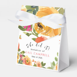 ピンクと桃の水色フローラ フェイバーボックス