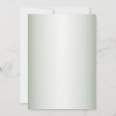 ピンクと桃色のバラ ラスティックグリーン ジオメトリック ウェディング 招待状 (裏面)