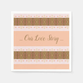 ピンクと桃 スタンダードカクテルナプキン