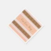 ピンクと桃 スタンダードカクテルナプキン (角)