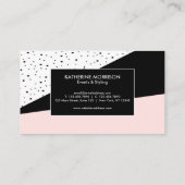 ピンクと水玉模様 名刺 (裏面)