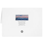 ピンクと濃い青の水彩景観地平線 (裏面横)