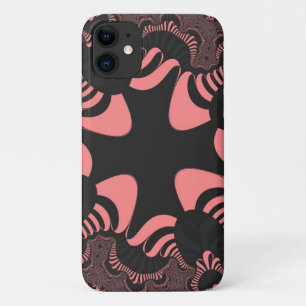 ピンクと灰色の十字 iPhone 11 ケース
