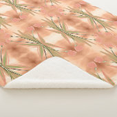 ピンクと珊瑚のチューリップを持つ毛布プリント シェルパブランケット (3/4)