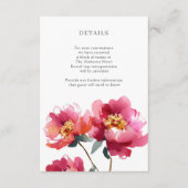 ピンクと珊瑚牡丹の水色詳細囲い エンクロージャーカード (正面)
