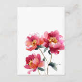 ピンクと珊瑚牡丹の水色詳細囲い エンクロージャーカード (裏面)