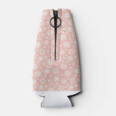 ピンクと白い休日の雪 ボトルクーラー (裏面)