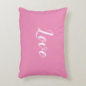 ピンクと白かわいらしのアクセント枕の「愛」 アクセントクッション (正面(垂直))
