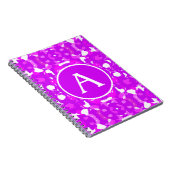 ピンクと白かわいらしの対称文字 ノートブック (右側)